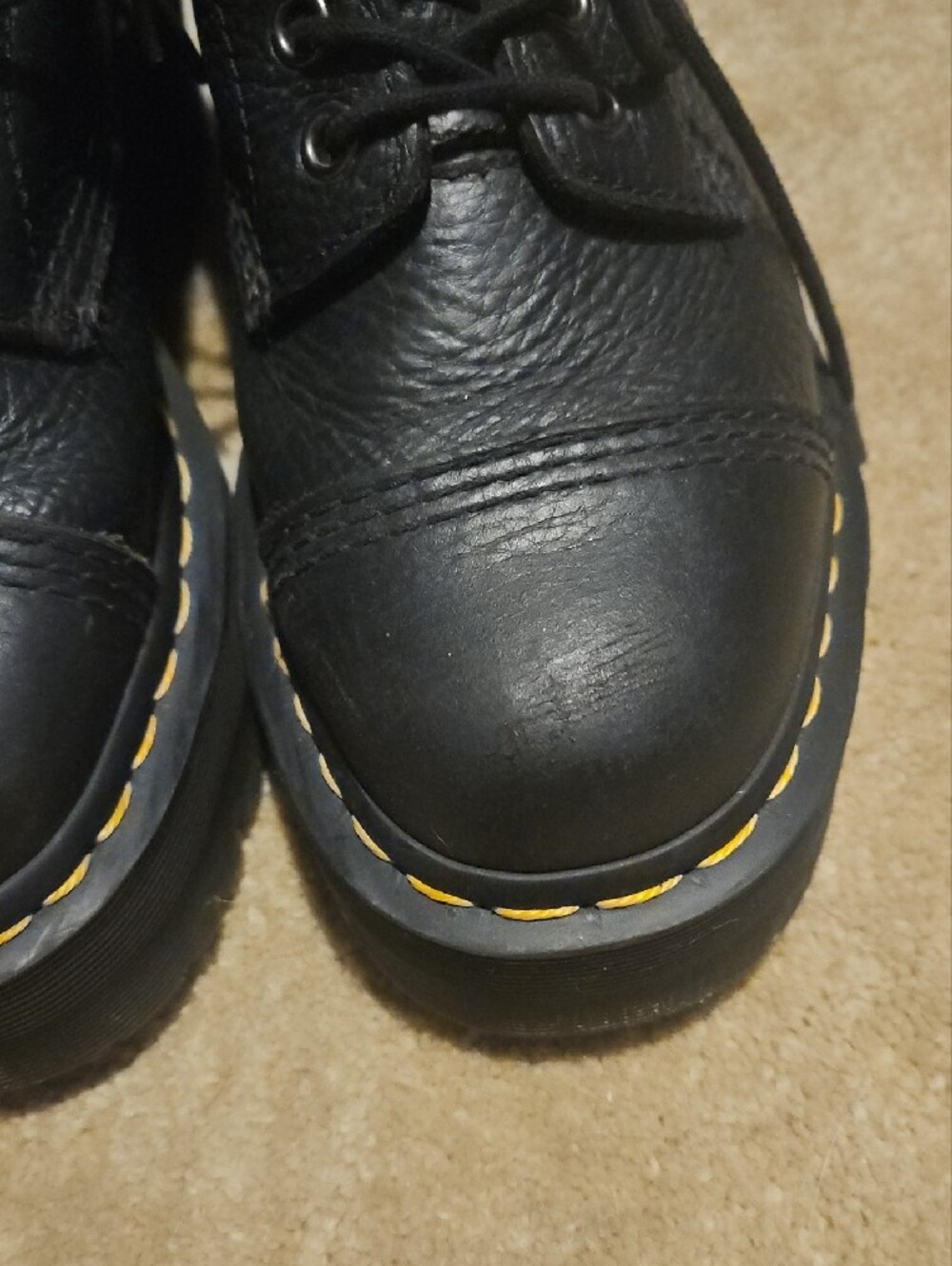 Dr. Martens Black Leather Sinclair Platforms - Picture 6 of 16